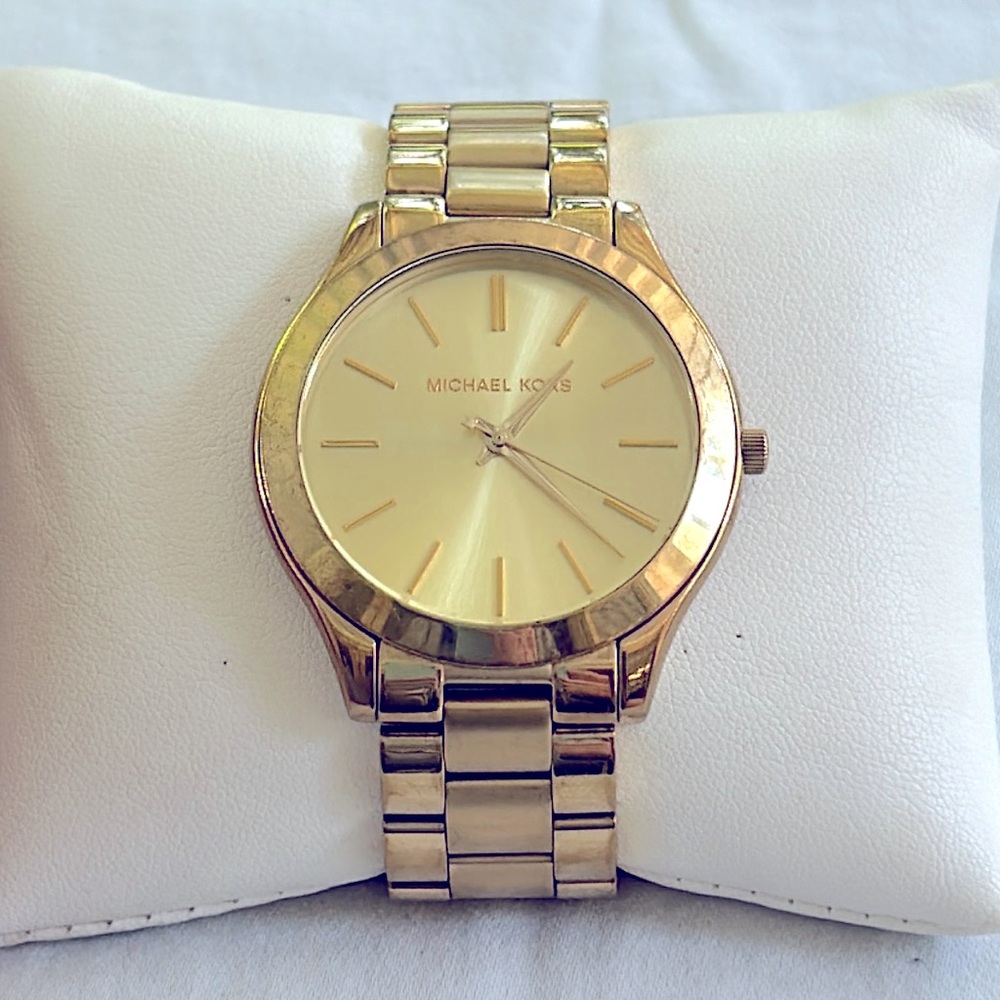 Working! Ladies Michael Kors Slim Runway Minimalist Watch Style #3179